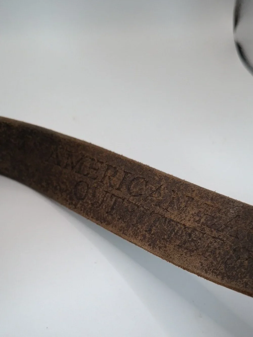 American Eagle Distressed Brown Leather Casual Belt 1.25